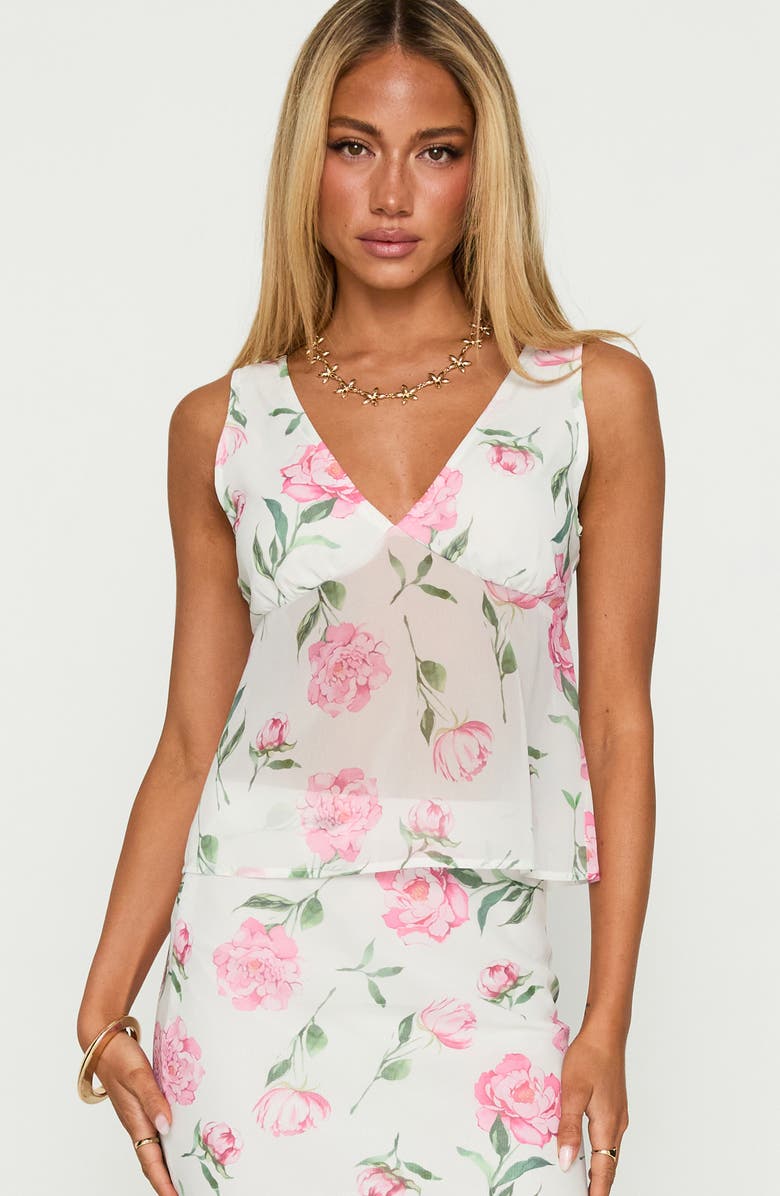 Princess Polly Stars Shine Floral Chiffon Top & Skirt Set, Alternate, color, Multi