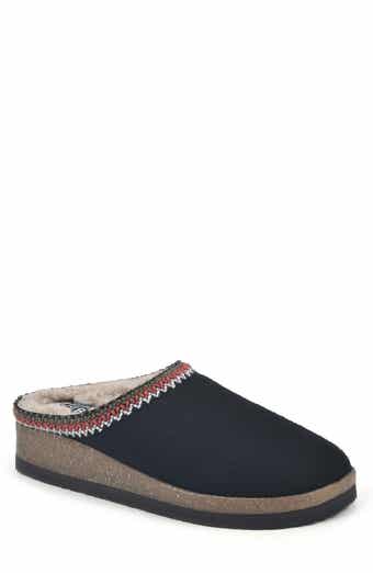 White Mountain Footwear White Mountain Bundle Up Topstitched Faux Shearling Lined Mule Slipper
