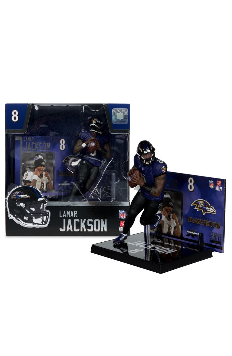 McFarlane Lamar Jackson (Baltimore Ravens) (Purple/Black) NFL 7" Figure McFarlane, Main, color, Multi-Color