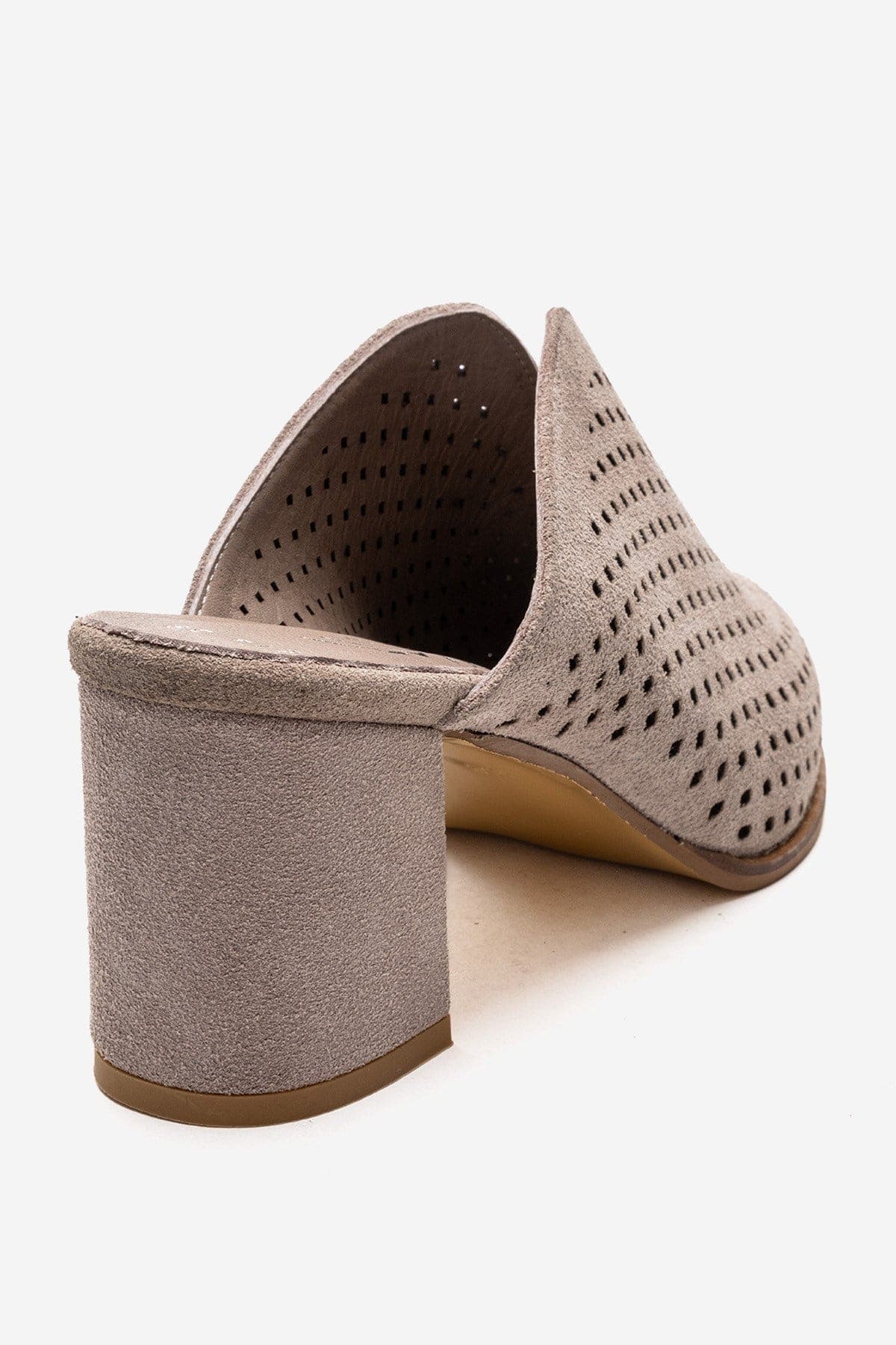 Toen Leather Block Heel Mule, Alternate, color, Beige Suede