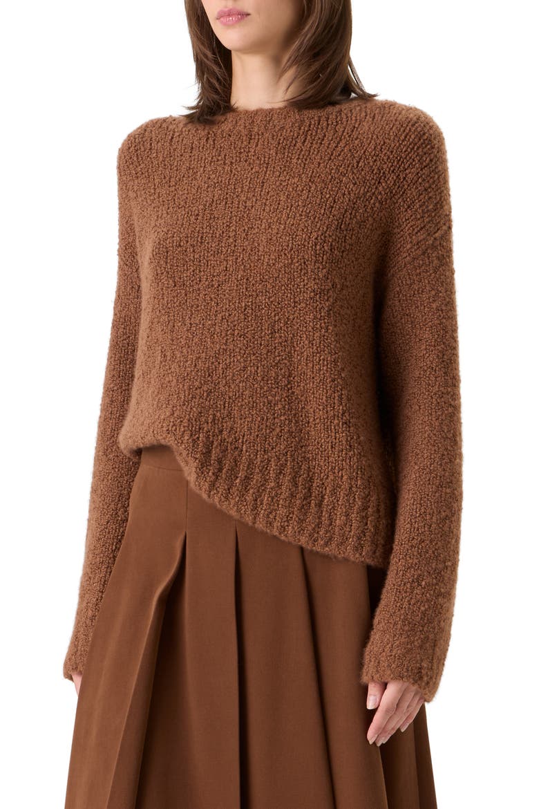 Cashmere & Silk Bouclé Sweater, Alternate, color, VICUNA