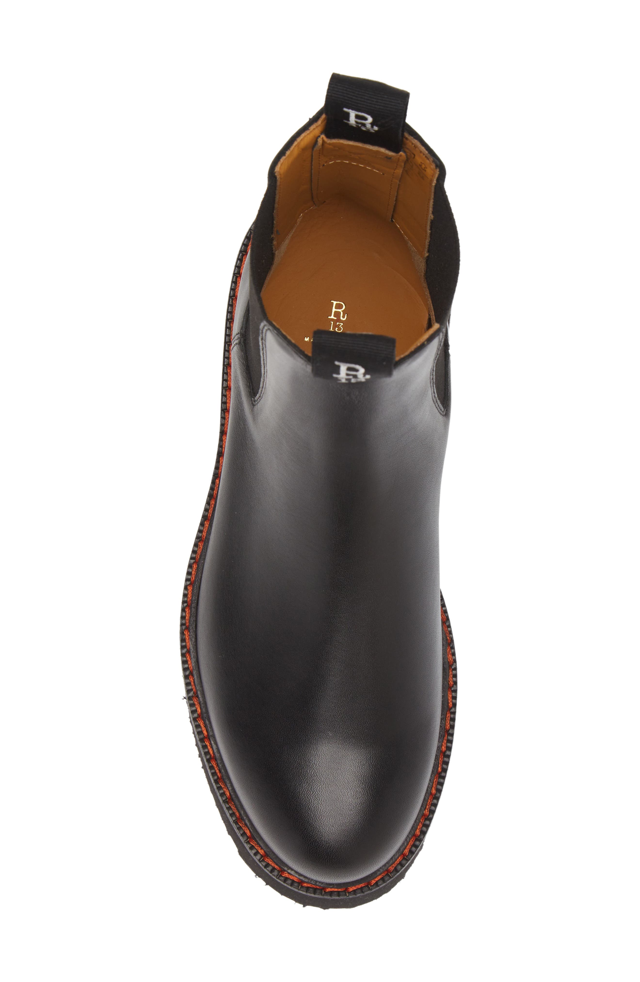 R13 Platform Chelsea Boot, Alternate, color, Black