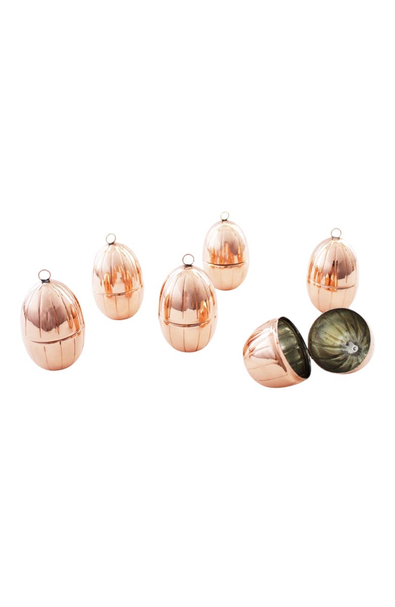 Coppermill Kitchen CMK Vintage Inspired Copper Handmade Egg Ornaments, Main, color, Copper