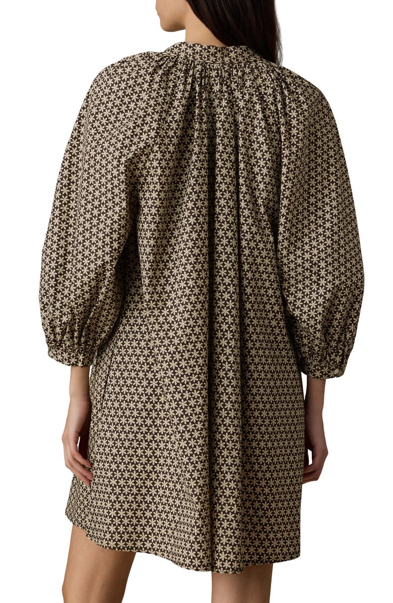 Faherty Kaia Coastal Organic Cotton Poplin Minidress, Alternate, color, Bloom Trail Floral