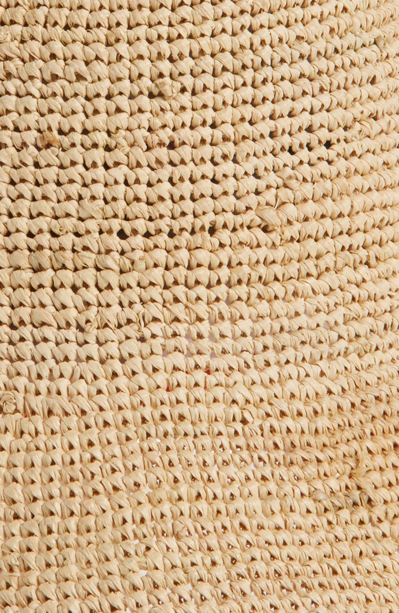 rag & bone Jade Packable Raffia Straw Bucket Hat, Alternate, color, Natural