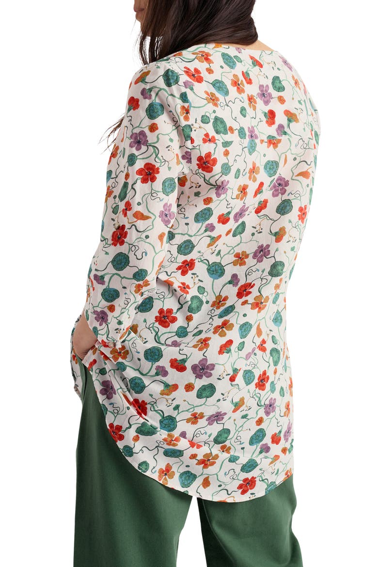 Op Art Organic Cotton Tunic, Alternate, color, NASTURTIUM PRESS CHALK