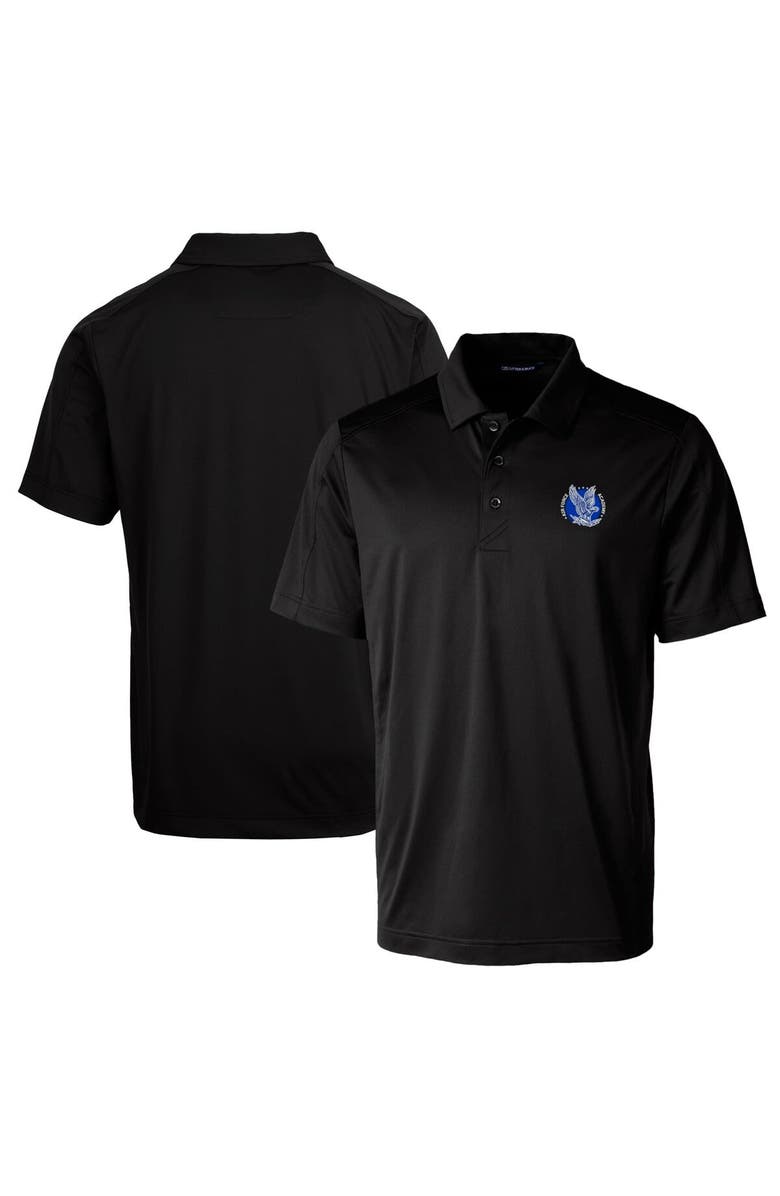 Cutter & Buck Men's Cutter & Buck Black Air Force Falcons Team Logo Big & Tall Prospect Textured Stretch Polo, Main, color,