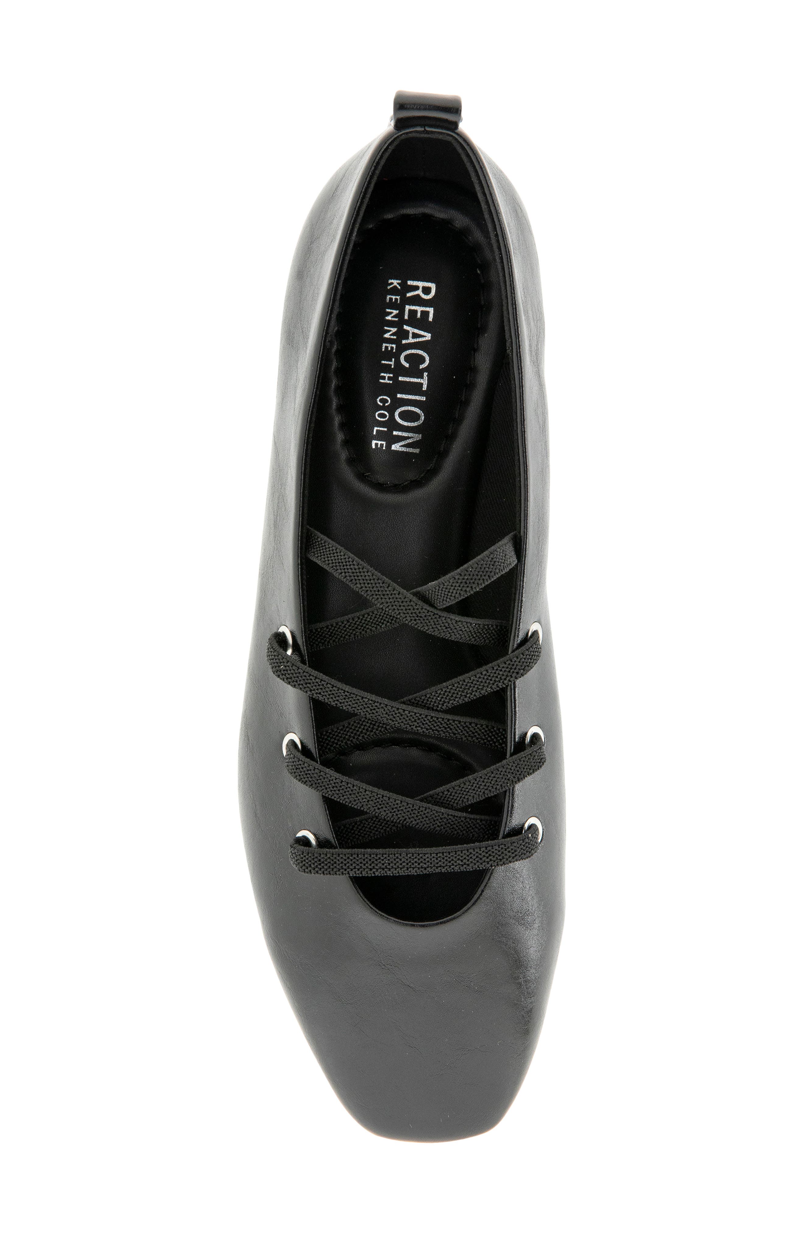 Maxima Lace-Up Flat, Alternate, color, BLACK
