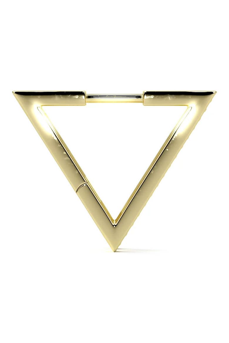 18K Gold Caviar Triangle Earrings, Alternate, color, GOLD