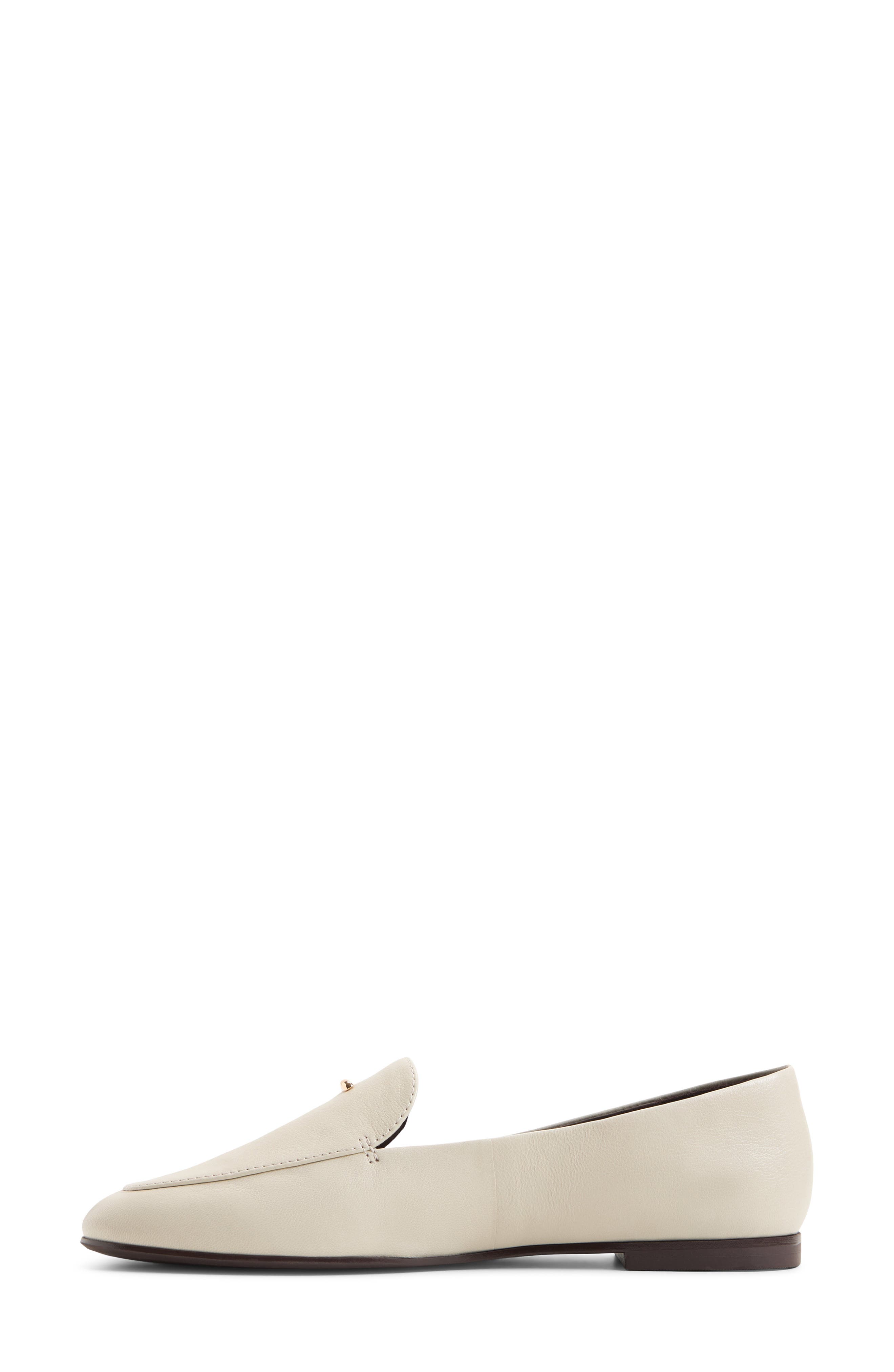 Daphia Leather Loafer, Alternate, color, WHITE
