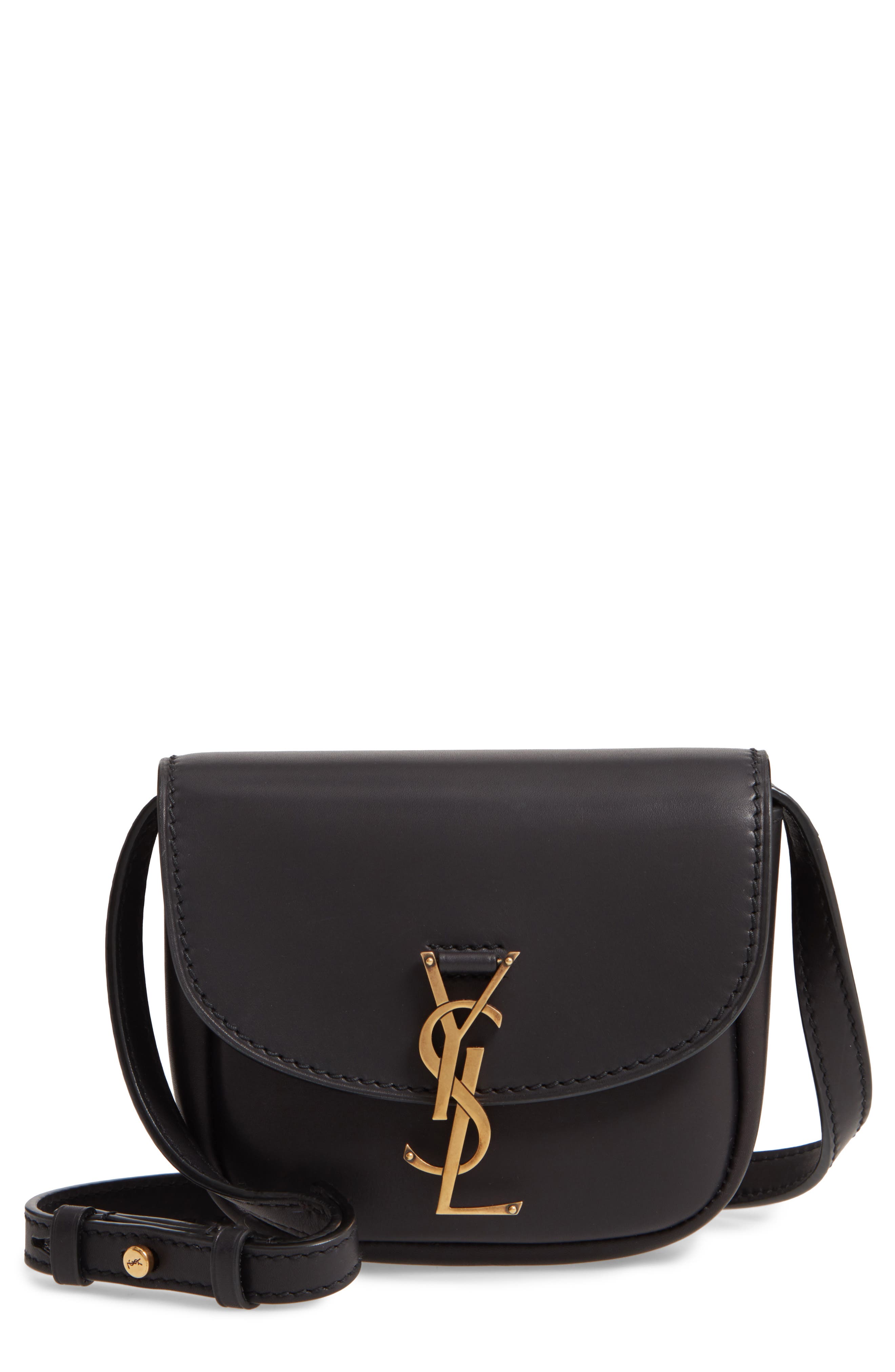 Saint Laurent Small Kaia Leather Crossbody Bag, Main, color, 