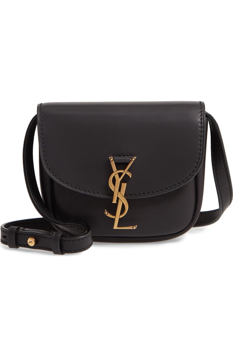 Saint Laurent Small Kaia Leather Crossbody Bag, Main, color,
