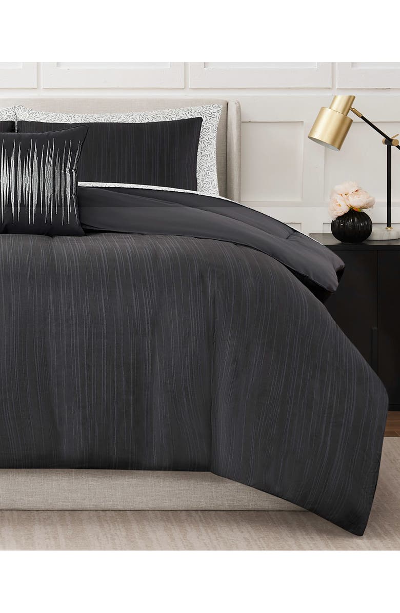 Nine West Lena 8-Piece Bed In A Bag, Alternate, color, Charcoal