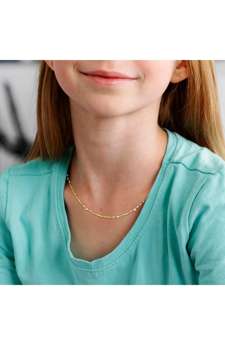 DELMAR Enamel Heart Link Chain Necklace, Alternate, color, Yellow