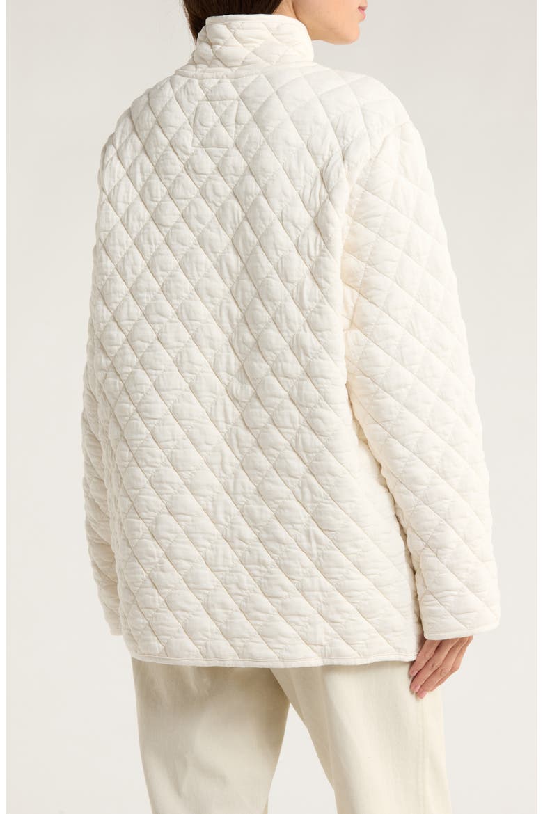 Puff Jacquard Barn Jacket, Alternate, color, COCONUT