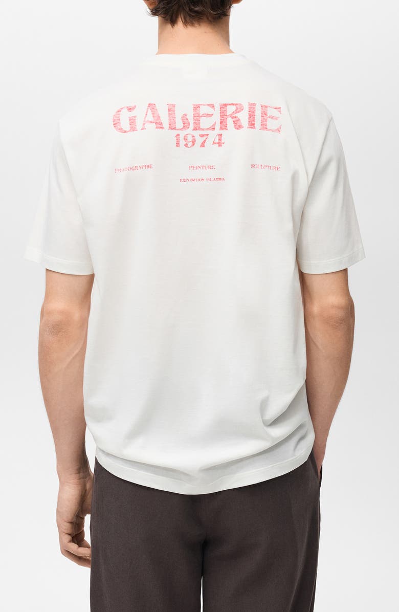 MANGO Faded Message Cotton Graphic T-Shirt, Alternate, color, White