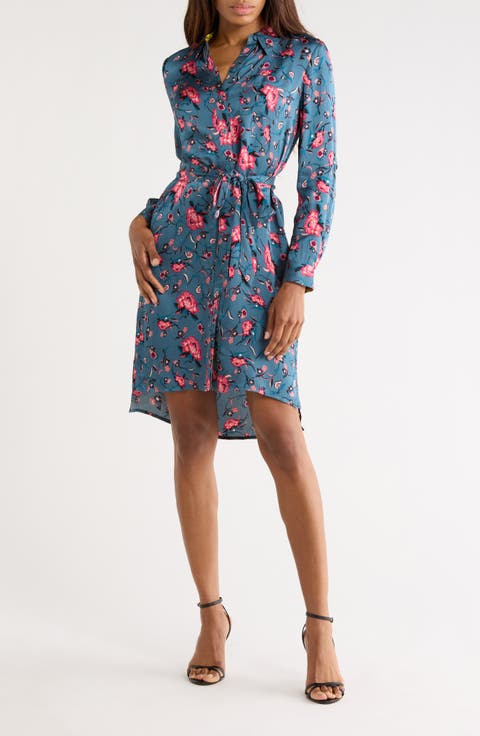 Prita Floral Long Sleeve Shirtdress