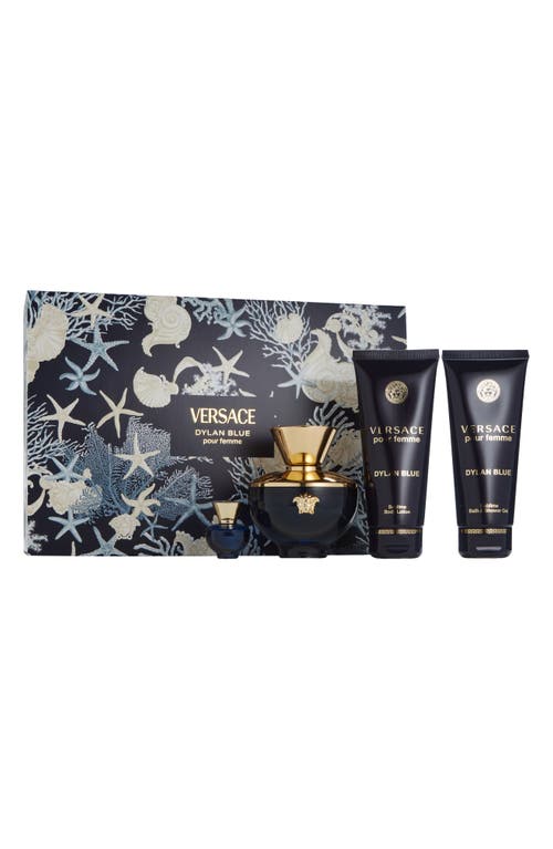 Versace Dylan Blue Pour Femme Eau De Parfum 4-piece Gift Set In No Color