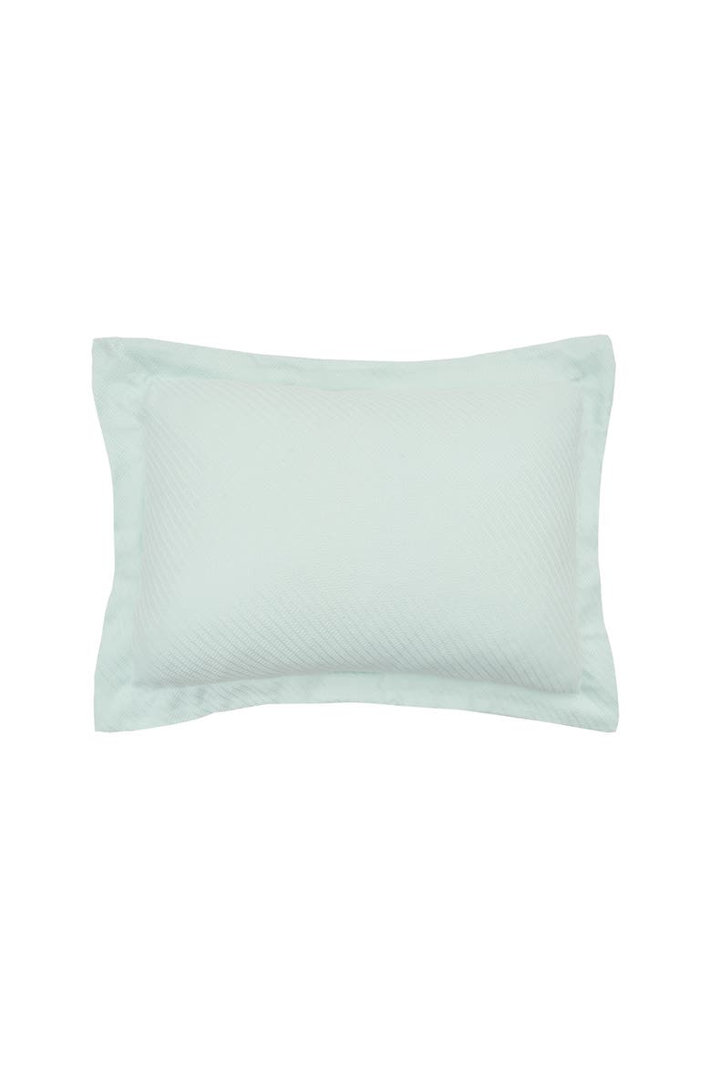 20" x 26" Sea Glass Preston Cotton Standard Sham - Machine Washable, Main, color, Blue