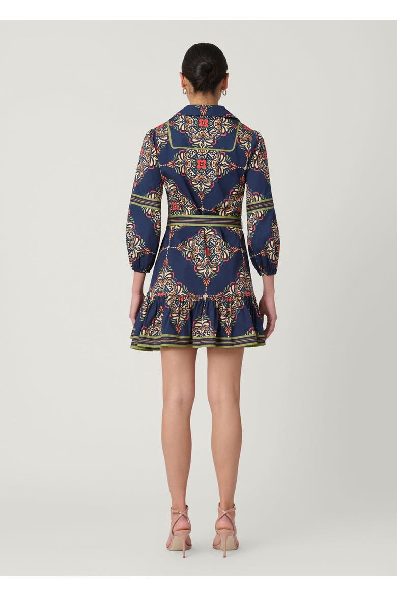 Evans Paltz Print Dress, Alternate, color, Navy Multi