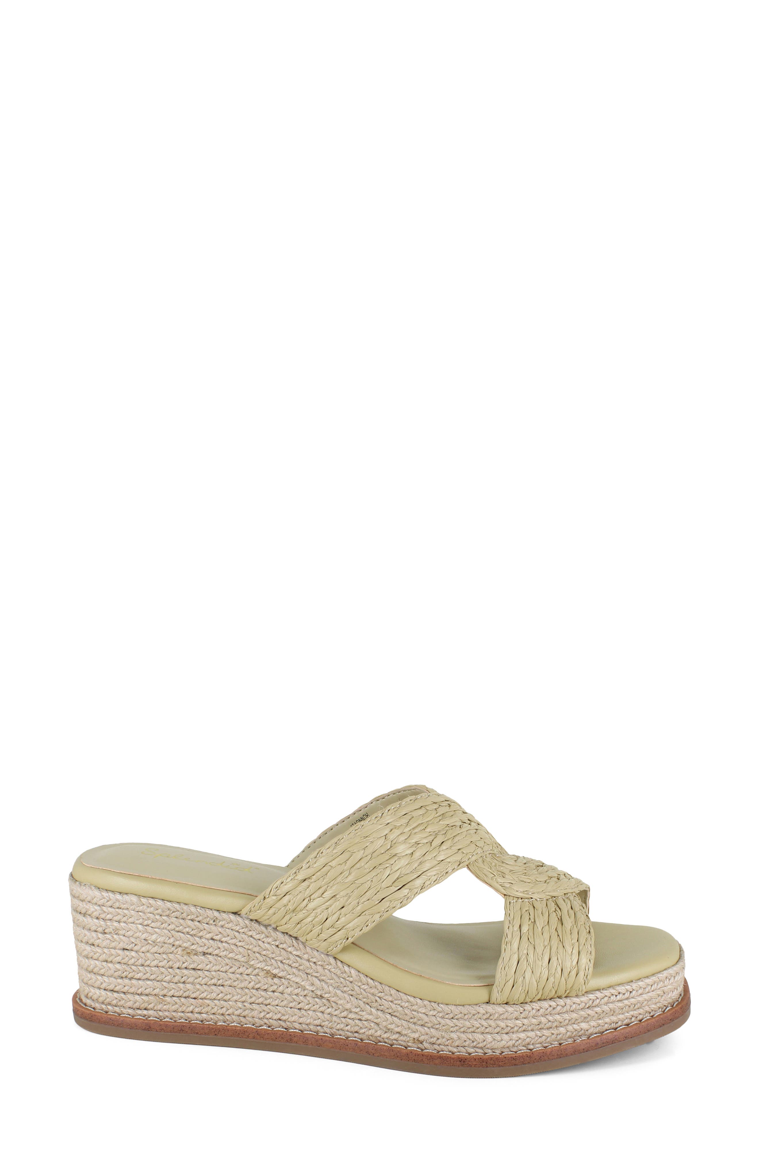 Daria Platform Wedge Sandal, Alternate, color, NATURAL