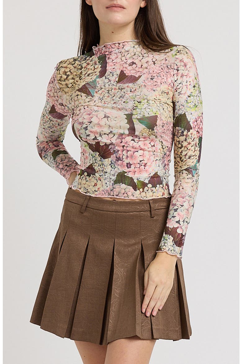 Kelsey Floral Mesh Top, Main, color, BLUSH MULTI