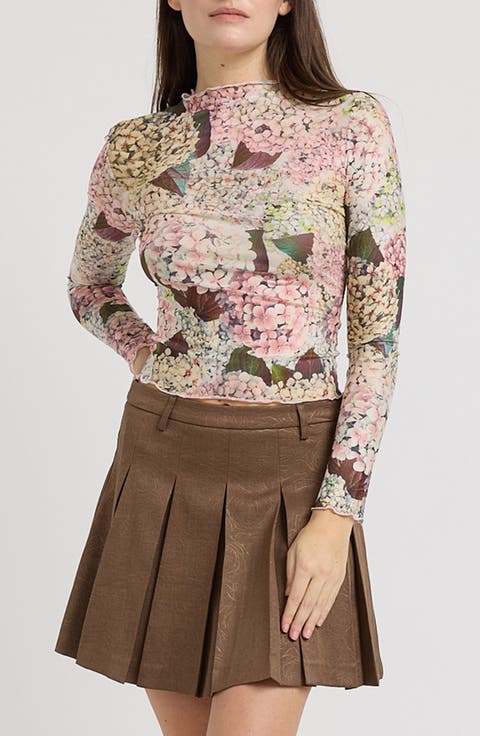 Kelsey Floral Mesh Top