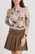 En Saison Kelsey Floral Mesh Top