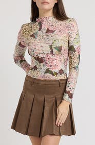 En Saison Kelsey Floral Mesh Top