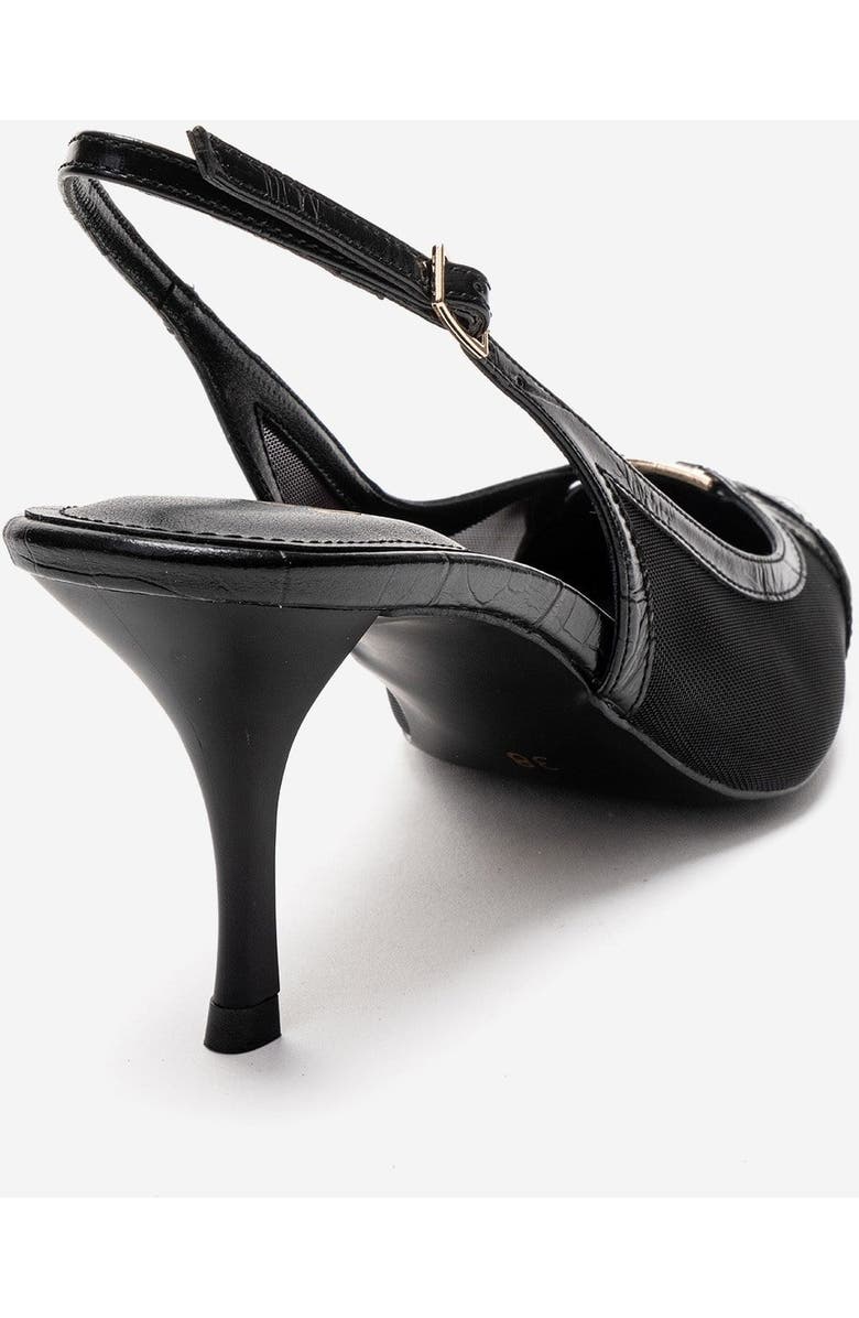 Prologue Shoes Orella Stiletto Mesh Pump, Alternate, color, Black Print