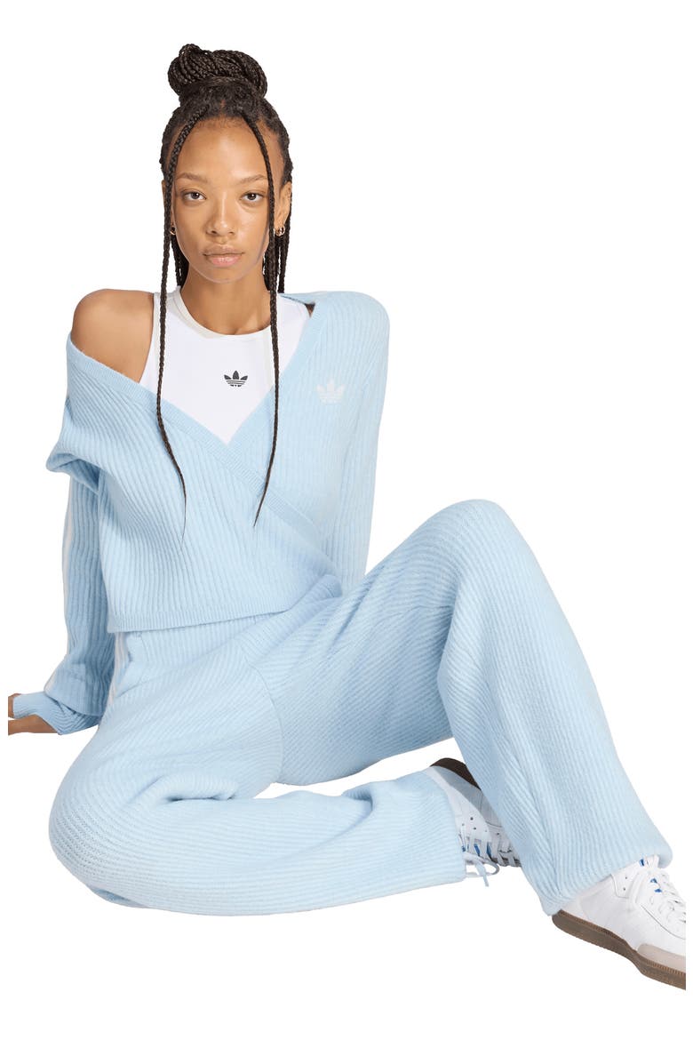 Ribbed Knit Pants, Alternate, color, WONDER BLUE