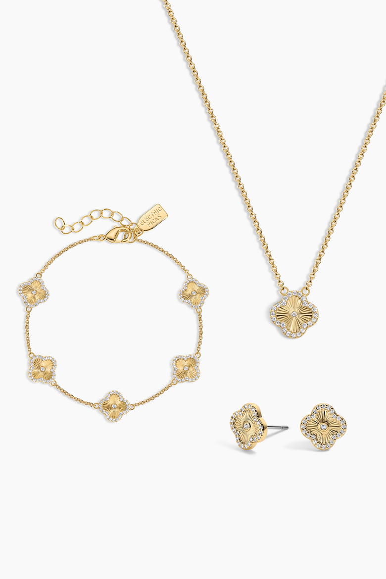 Mini Icon Clover Set of 3, Main, color, Gold