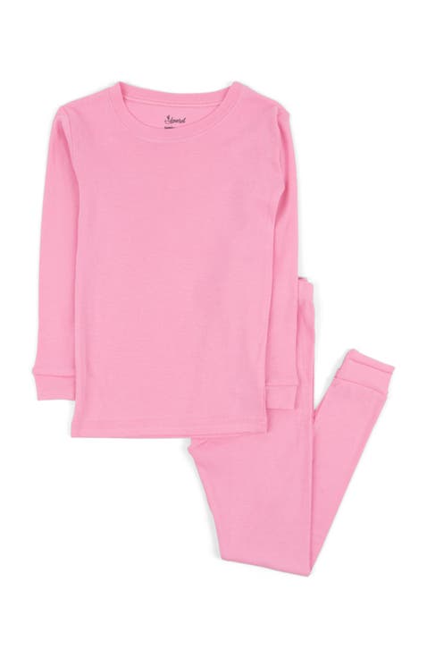 Kids Two-Piece Solid Cotton Matching Family Pajamas (Toddler, Little Kid & Big Kid)