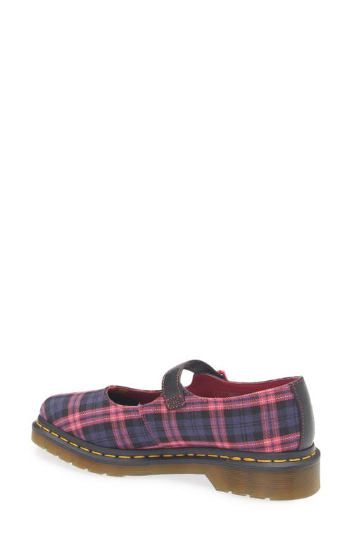 Dr. Martens' Elphie Mary Jane Tartan Shoes In Multi