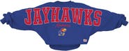 PRESSBOX Women's Pressbox Royal Kansas Jayhawks Flannigan Oversized Dolman Pullover Sweatshirt