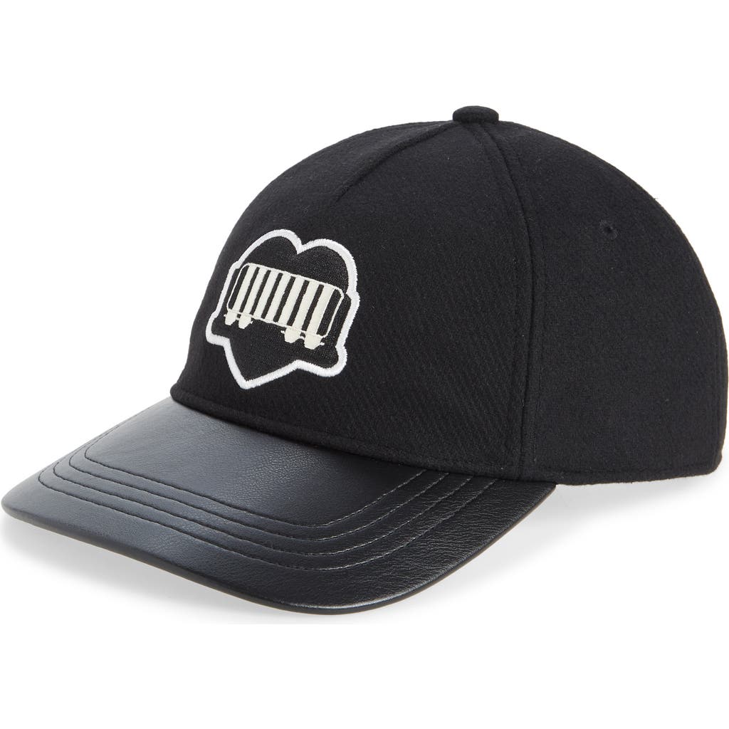 Carhartt Work In Progress Heart Train Mixed Media Baseball Cap in Black /Black