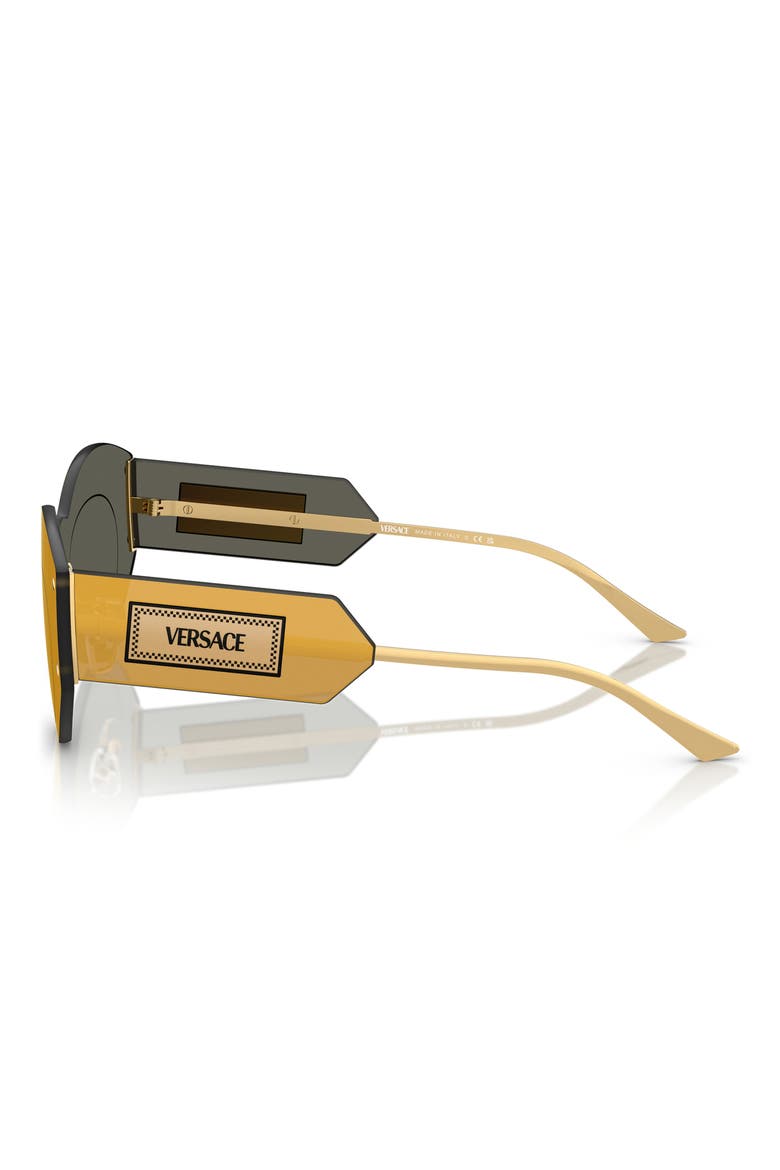 44mm Irregular Sunglasses, Alternate, color, GOLD MIRROR