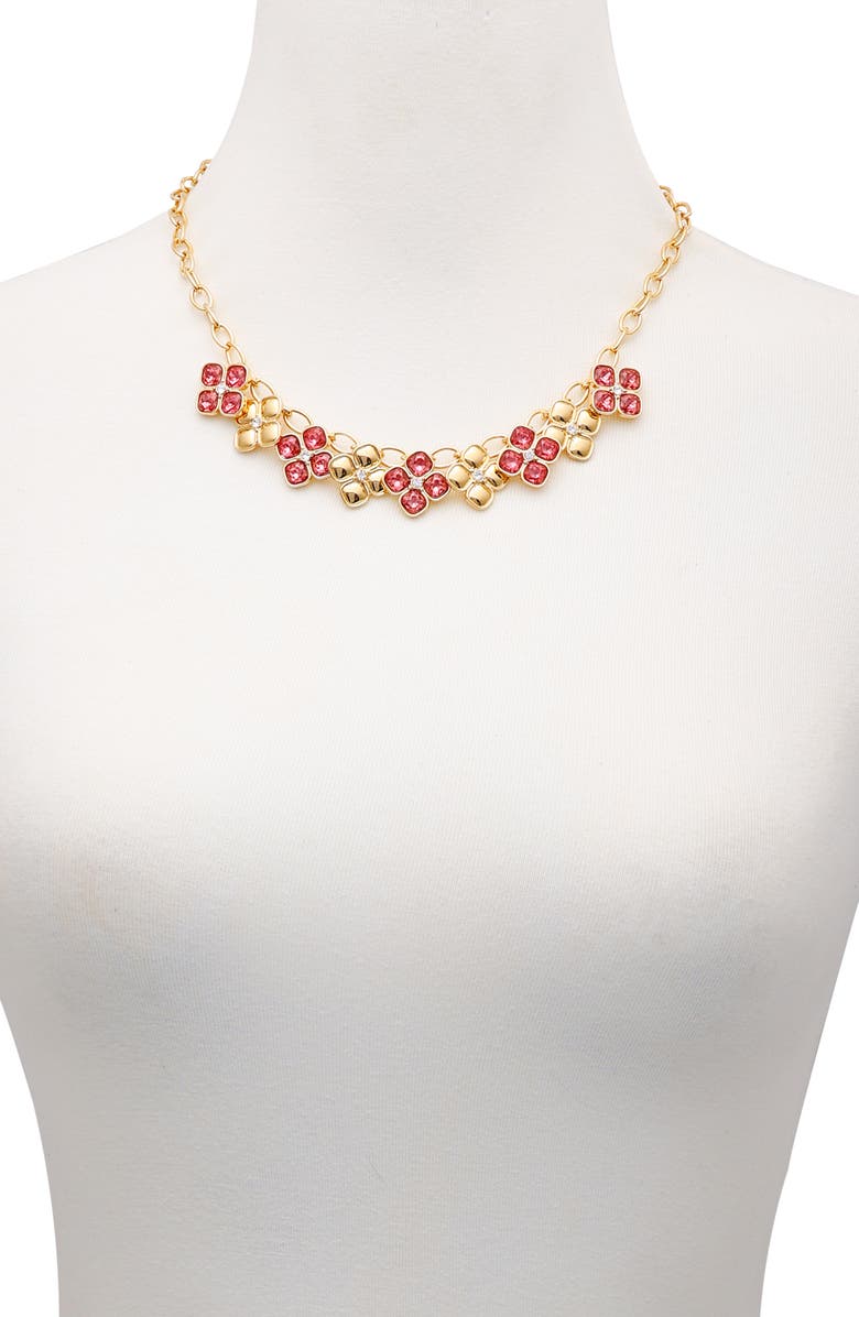 T Tahari Crystal Cluster Statement Necklace, Alternate, color,
