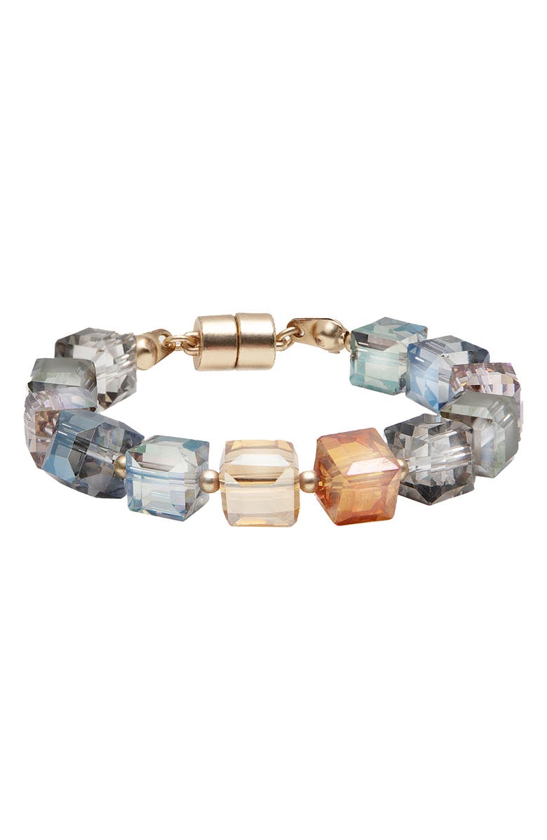 SAACHI Faceted Stone Bead Bracelet, Main, color, Multi