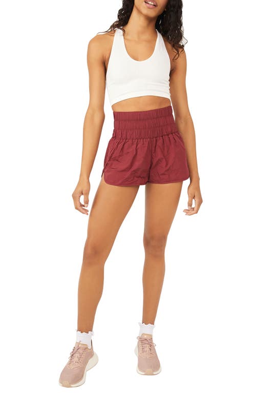 Free People Fp Movement The Way Home Shorts In Burgundy