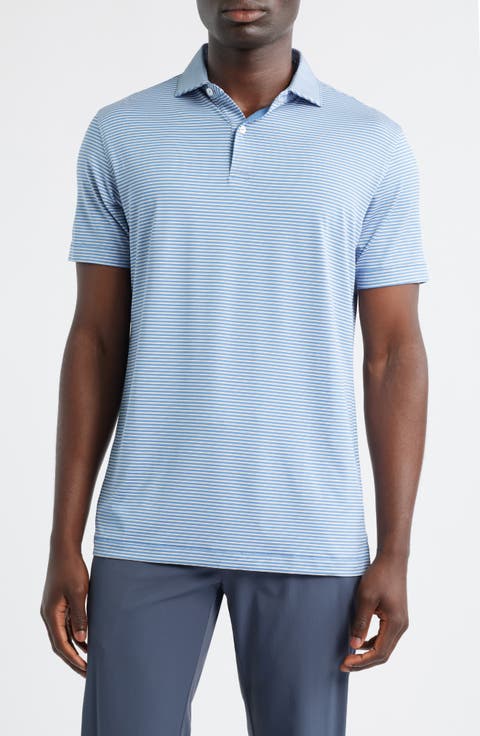 Ambrose Stripe Performance Jersey Polo