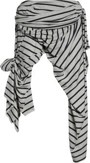 Vaquera Stripe Jersey Asymmetric Skirt