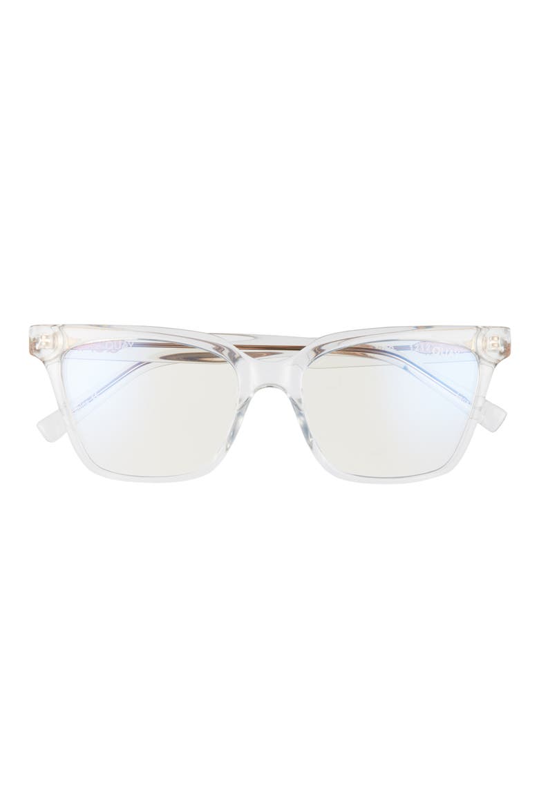 CEO 55mm Cat Eye Sunglasses, Main, color, CLEAR / CLEAR BLUE LIGHT LENS