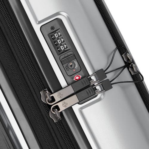 Samsonite Octiv Pro Front Pocket Carry-on 20-inch Hardside Spinner In Silver