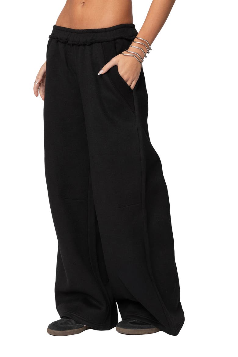 Kori Oversize Baggy Sweatpants, Alternate, color, BLACK