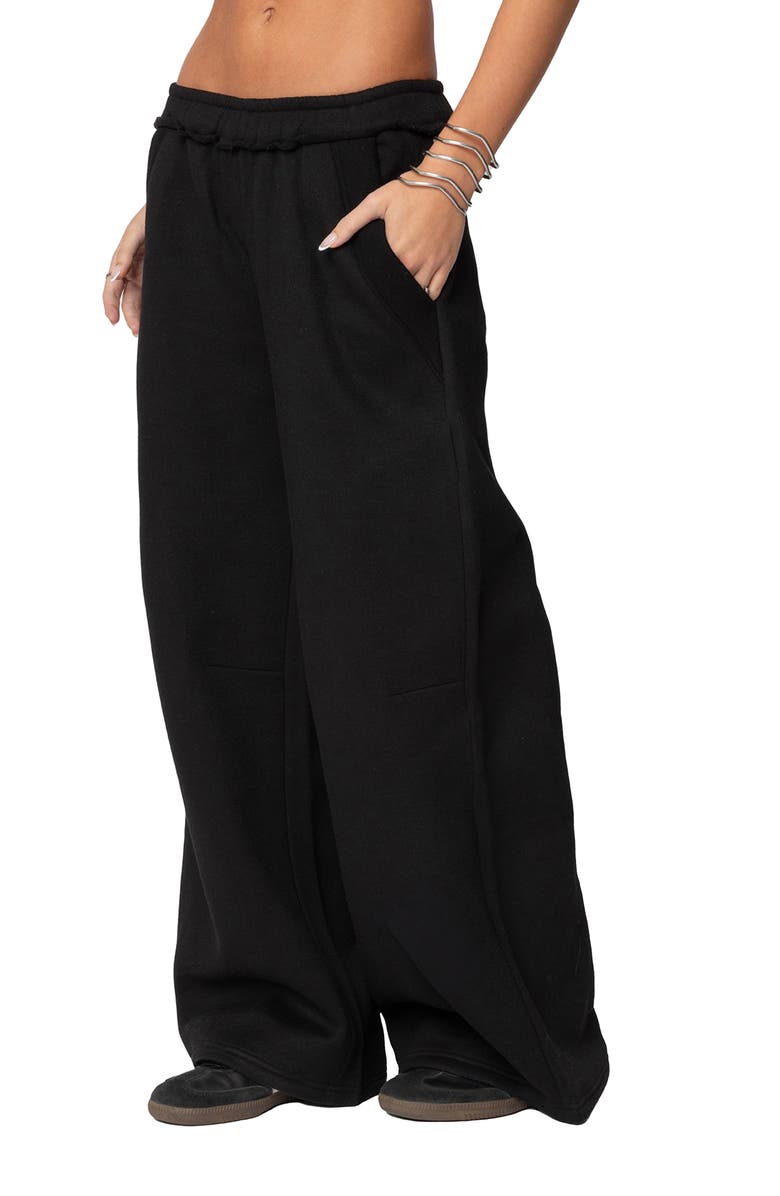 EDIKTED Kori Oversize Baggy Sweatpants, Alternate, color, Black