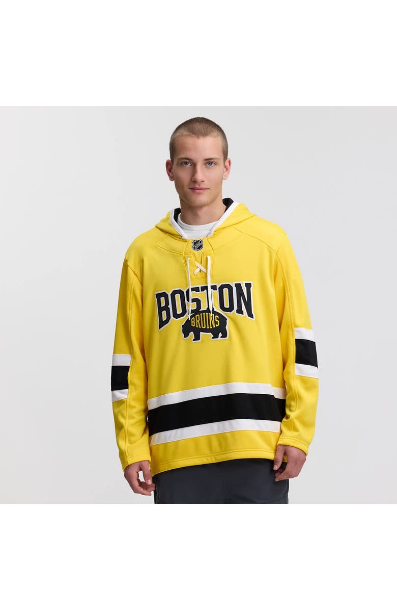 FANATICS Men's Fanatics Gold Boston Bruins 2026 NHL Stadium Series Lace Up Hoodie, Main, color, Gold