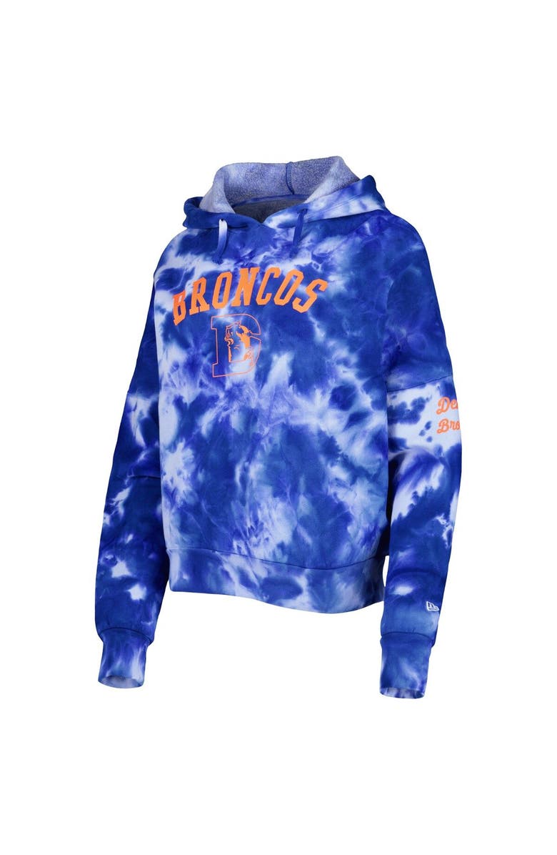 New Era Women's New Era Royal Denver Broncos Cloud Dye Fleece Pullover Hoodie, Alternate, color, Royal