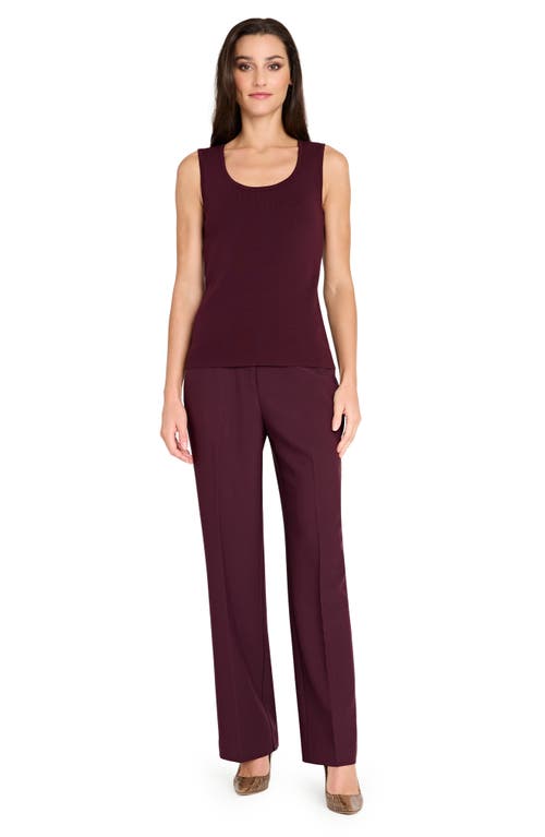 Tahari Asl U-neck Sweater Tank In Pink