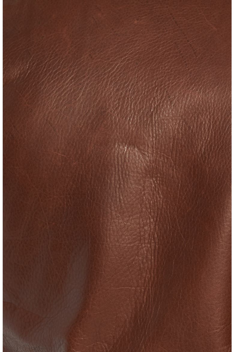 '50s Cowhide Leather Moto Jacket, Alternate, color, BROWN